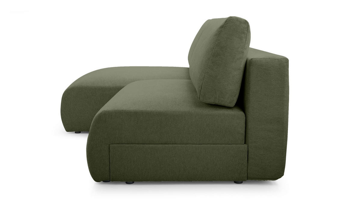 ECKSOFA mit Schlaffunktion Greste, Dunkelgrün - Dunkelgrün, Textil (150/223cm) - Meblito