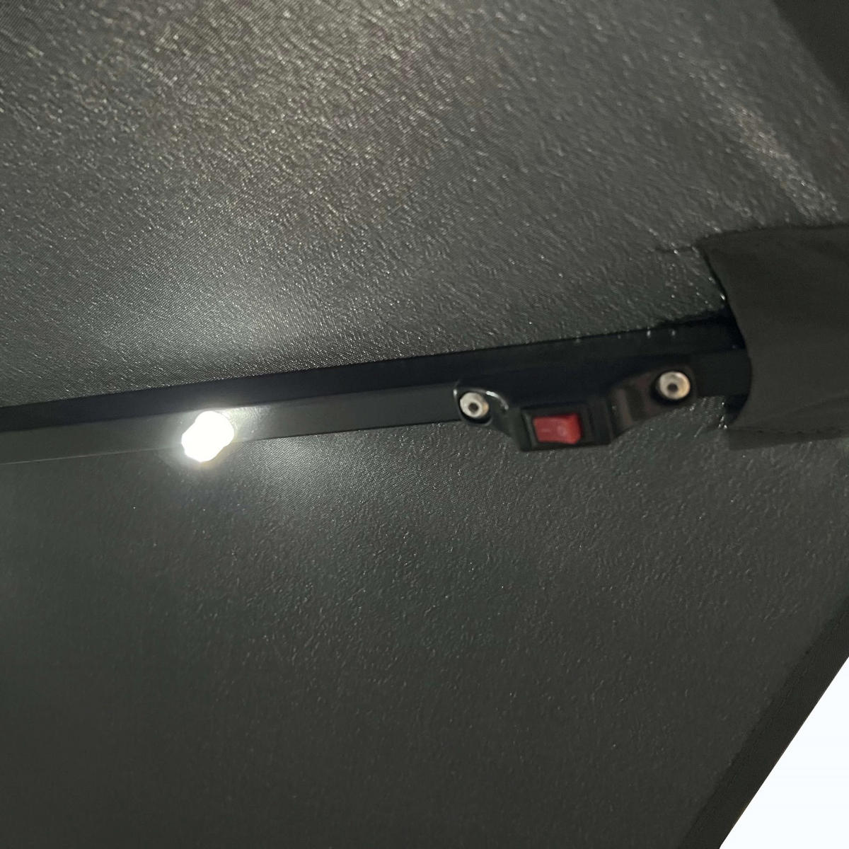 SONNENSCHRIM Grau 245/300 cm - Schwarz/Grau, Metall (300/300cm) - Akord