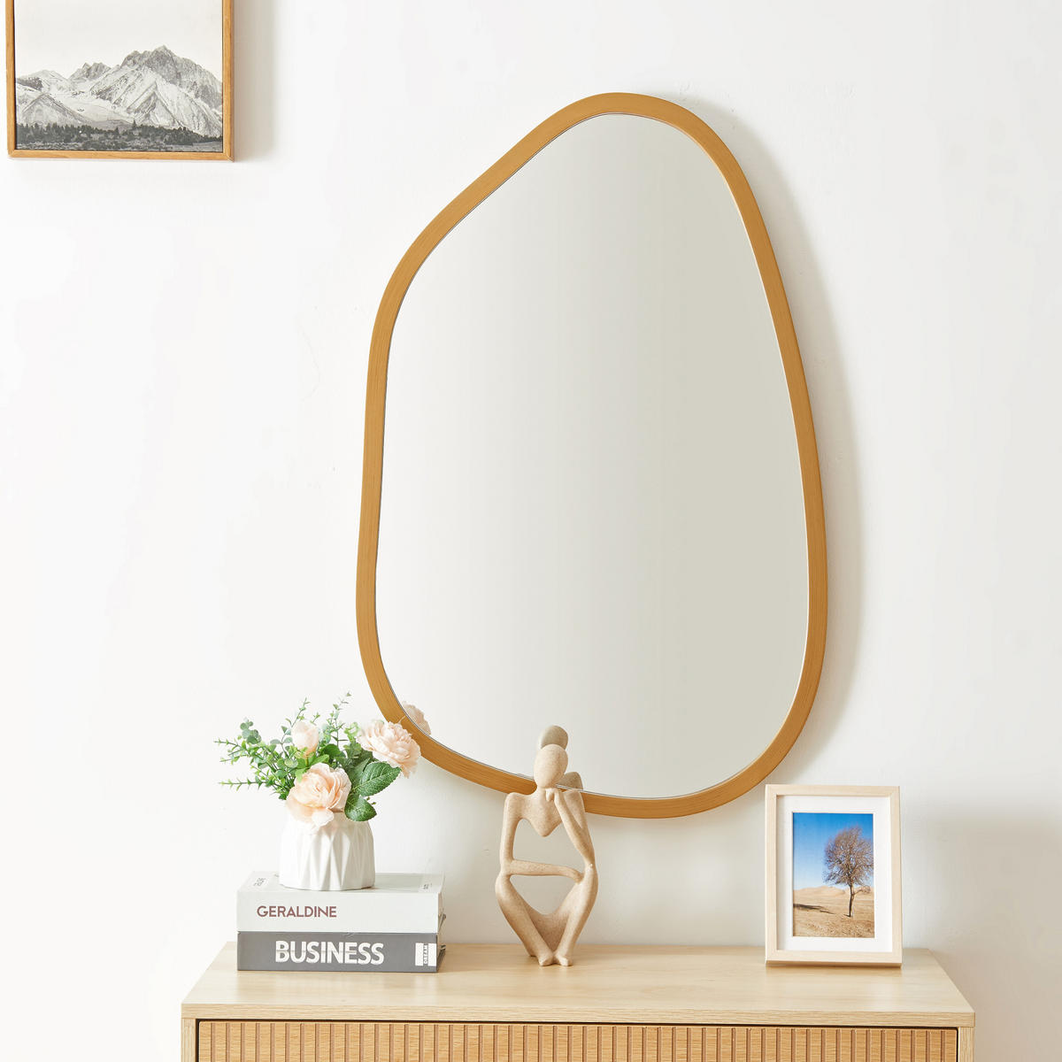 WANDSPIEGEL Filiano - Goldfarben, Glas/Holzwerkstoff (58/80/1.8cm) - [en.casa]