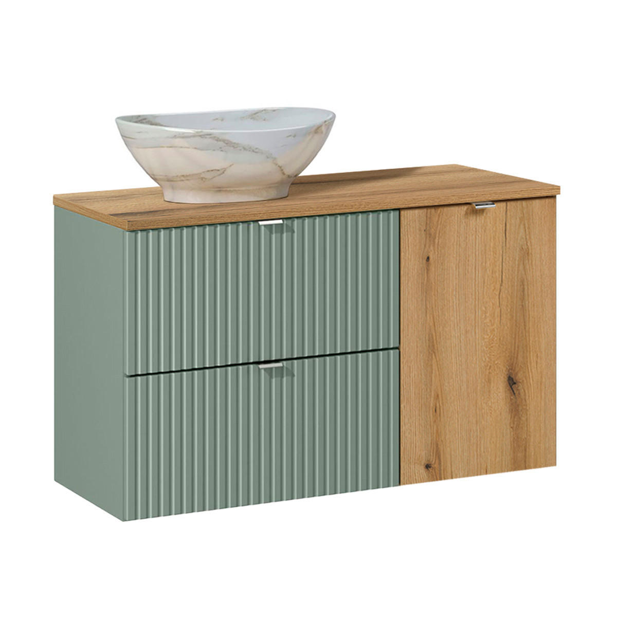 WASCHTISCH 100.4cm Jade Grün - Grün, Holzwerkstoff (100.4/59.5/40cm) - Petits-meubles