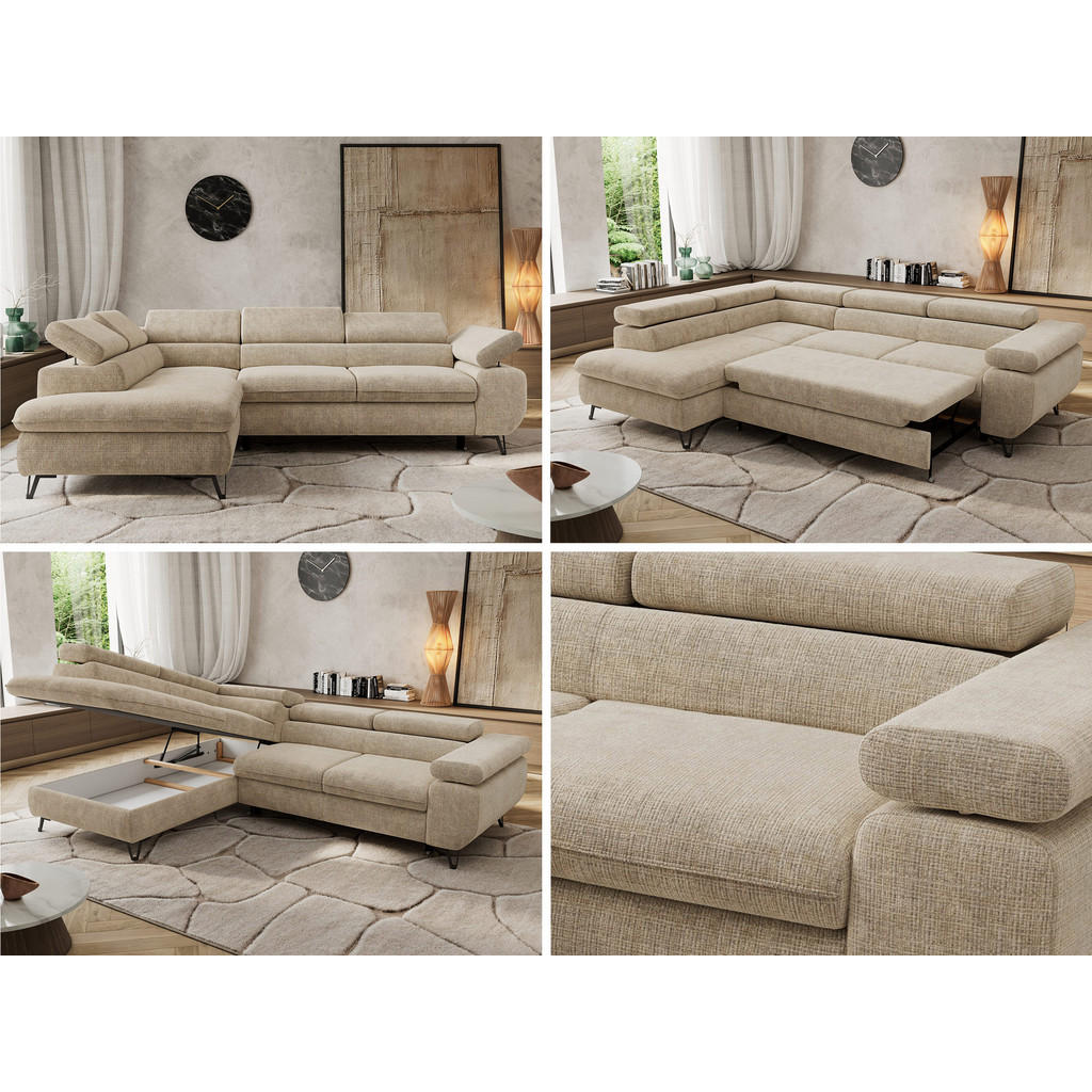 Thumbnail - MKS Ecksofa, Beige, Textil, 3-Sitzer, L-Form, 273x208 cm, Oeko-Tex®, Wohnzimmer, Sofas & Couches, Wohnlandschaften, Ecks...