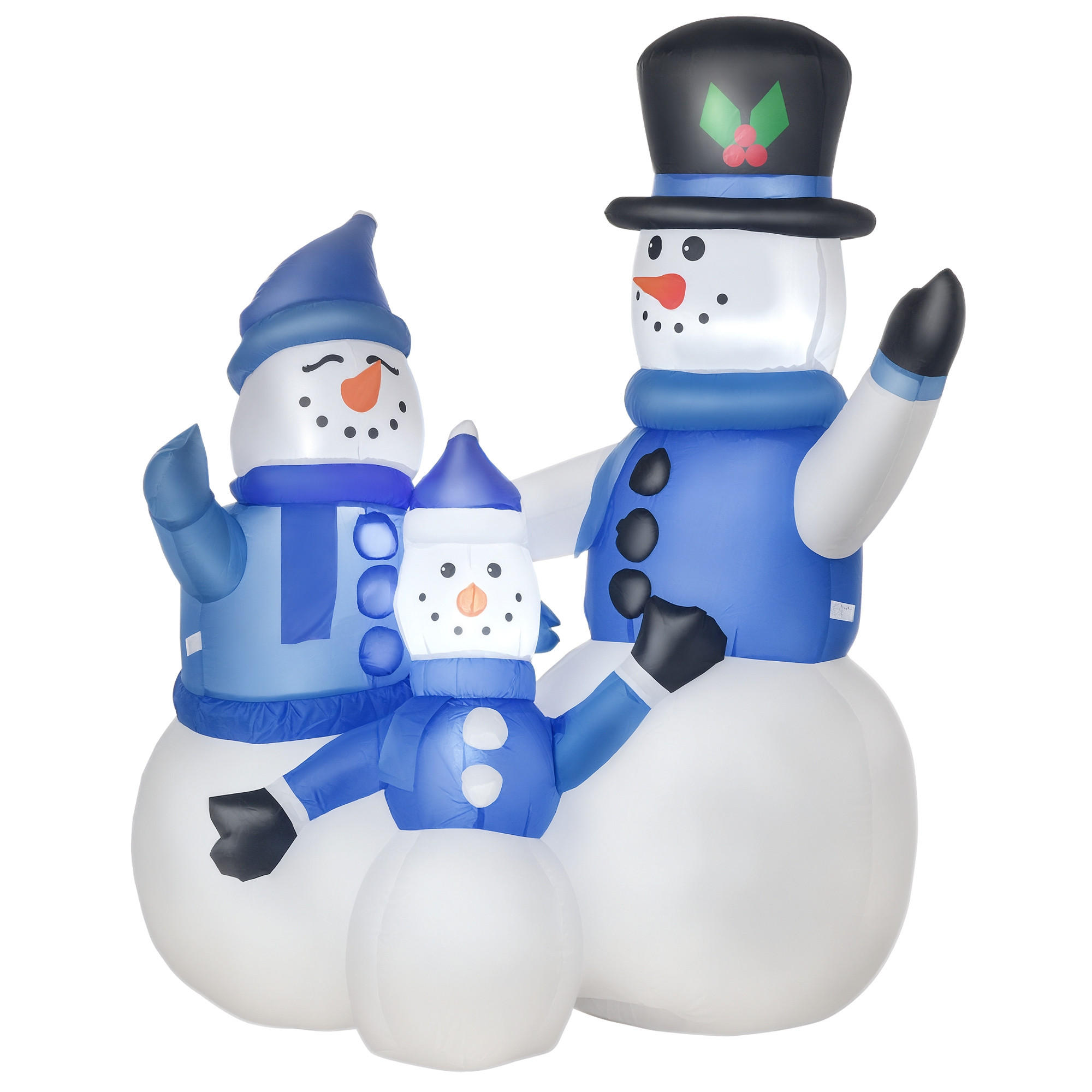 WEIHNACHTS-SCHNEEMANN Weiß 100.0/55.0/120.0cm - Weiß, Textil (55/120/100cm)