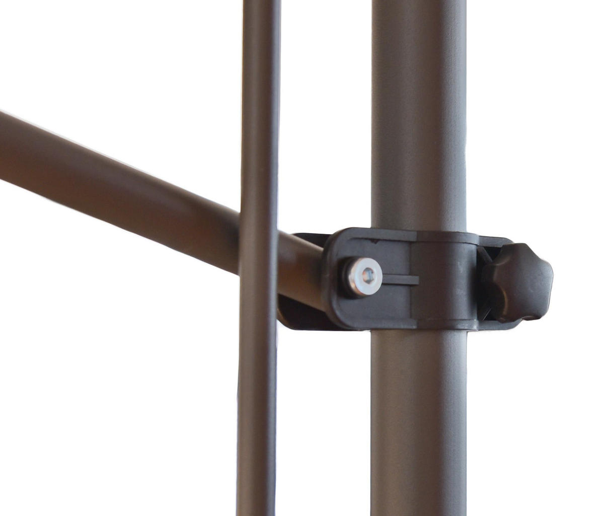 KLEMMMARKISE Schrabo 300cm Ohne Bohren Höhenverstellbar Dunkelgrau - Dunkelgrau, Kunststoff (300/309/120cm) - DELUKE