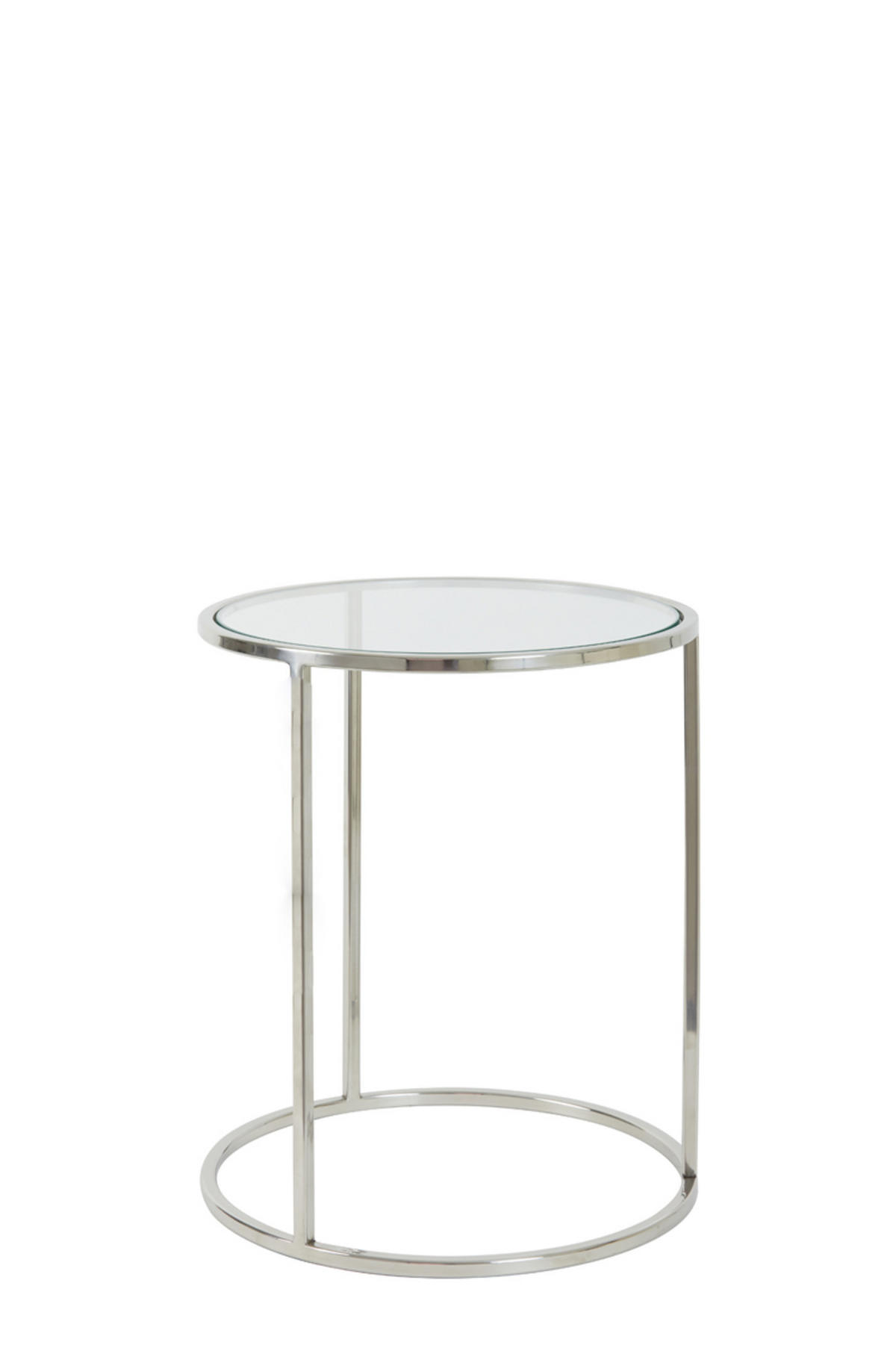 BEISTELLTISCH Duarte Silber Ø50/52 cm 2er-Set - Silberfarben, Metall (50/50/52cm) - Light & Living