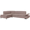 ECKSOFA mit Ottomane links Kaye Flachgewebe rosé - Rosa, Kunststoff (190/270cm) - 58aufmkessel