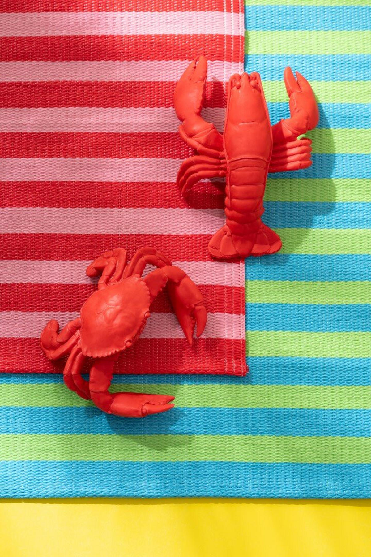 DEKOOBJEKT KRABBE - Rot, Glas/Naturmaterialien (17.5/7/19.5cm) - J-Line