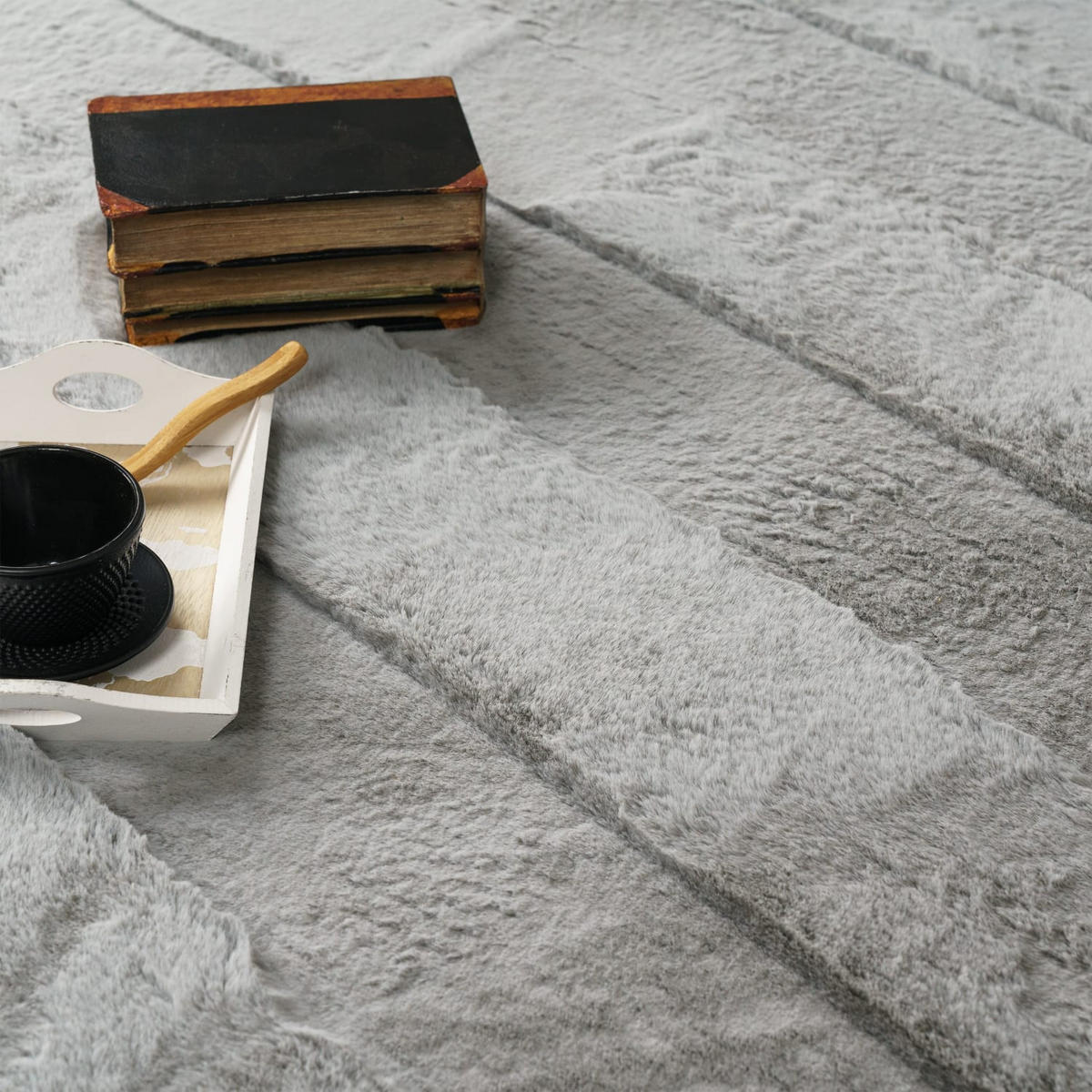 HOCHFLORTEPPICH Boho Grau 160 x 220 cm - Grau, Kunststoff (160/220cm) - TT Home