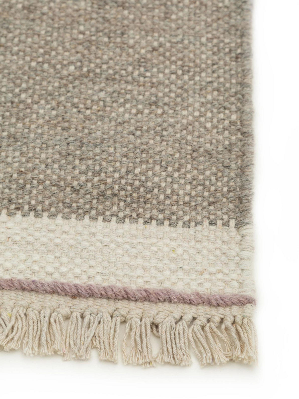TEPPICH Wollteppich Karla Grau - Grau, Naturmaterialien/Textil (200/1cm) - KUNSTLOFT