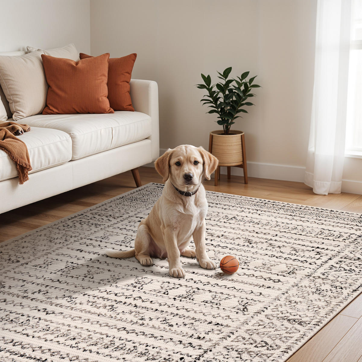 KURZFLORTEPPICH 152/213 cm Grau - Weiß, Naturmaterialien/Textil (152/213cm) - LIVABLISS