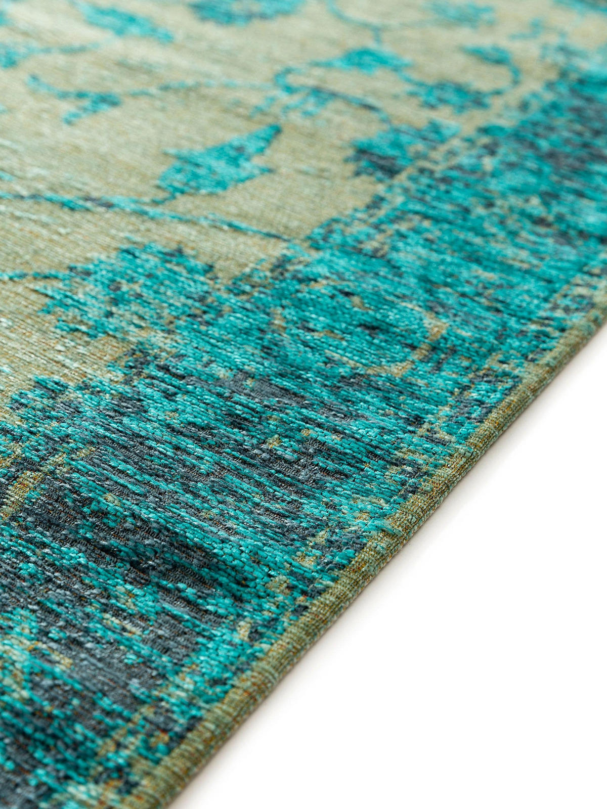 LÄUFER Frencie Türkis 80x250 cm - Türkis, Textil (80/250cm) - benuta Nest