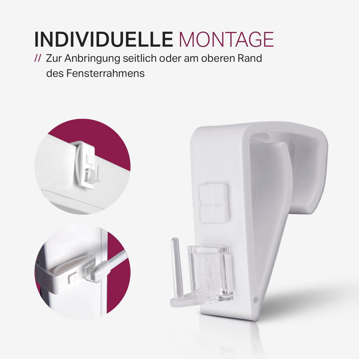 GARDINENSTANGE 2er-Pack Dunkelbraun 60-90 cm + 4 Klemmträger - Braun, Metall (1/60cm)