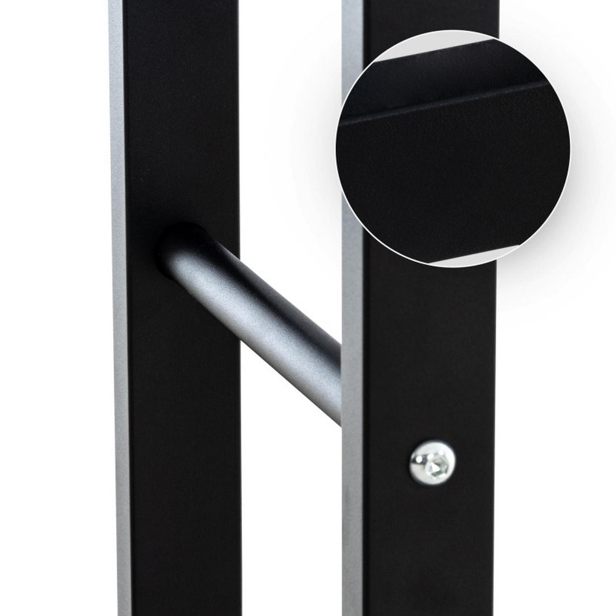 KAMINHOLZREGAL innen Metall SATLO| Schwarz, 25x40x125cm - Schwarz, Metall (40/125/25cm) - DELUKE