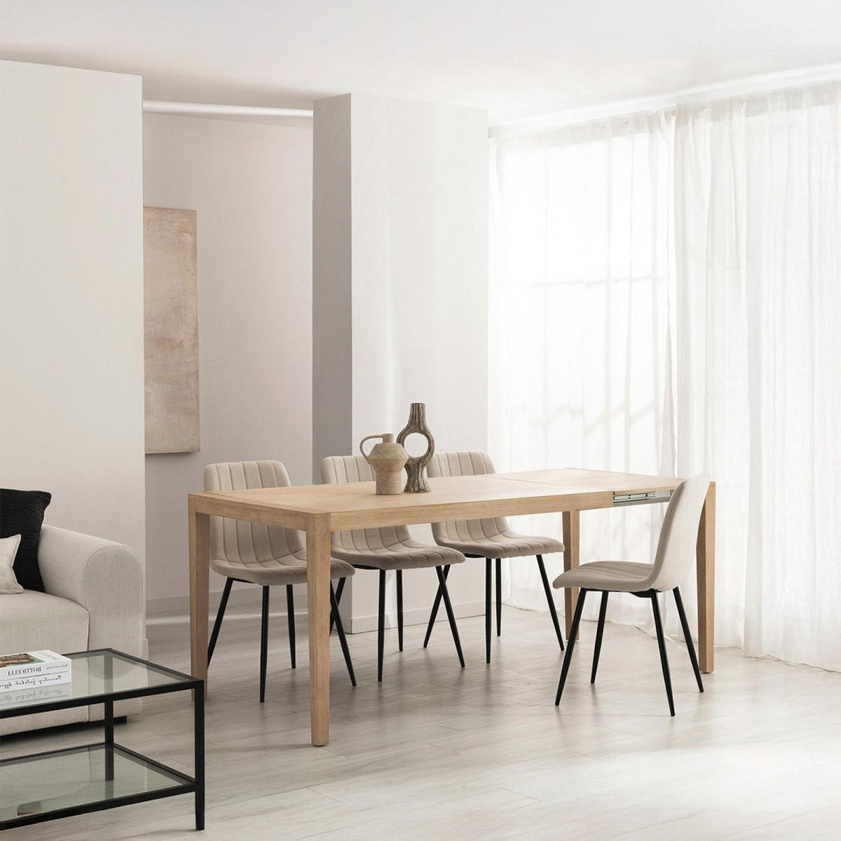 AUSZIEHBARER TISCH Mara Natürlich 140 -190 cm x 78,5 cm - Naturfarben, Holzwerkstoff (90/140/78cm) - Klast Home