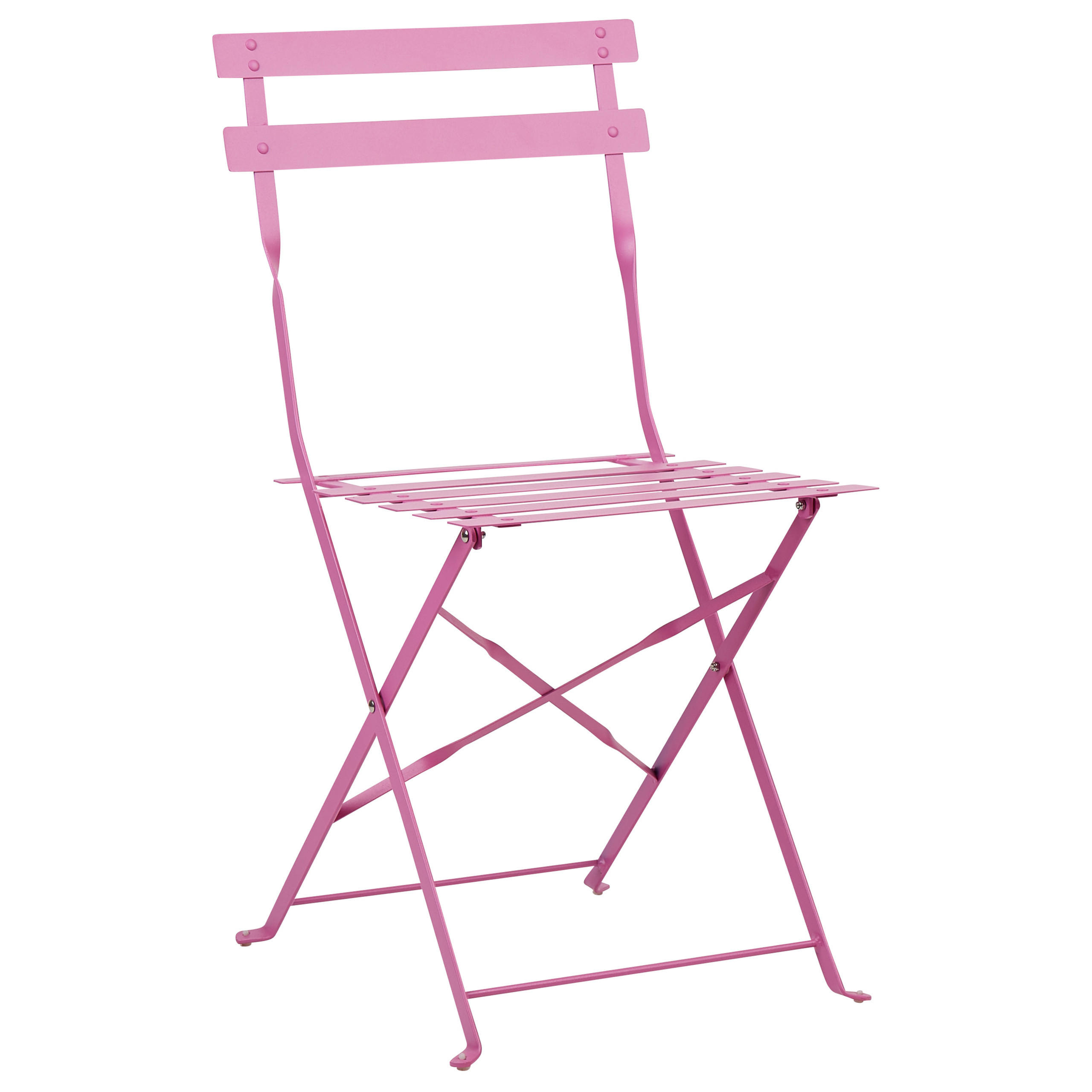 BALKONSET 2-Sitzer rosa zusammenklappbar Fiori - Pink, Metall - Beliani