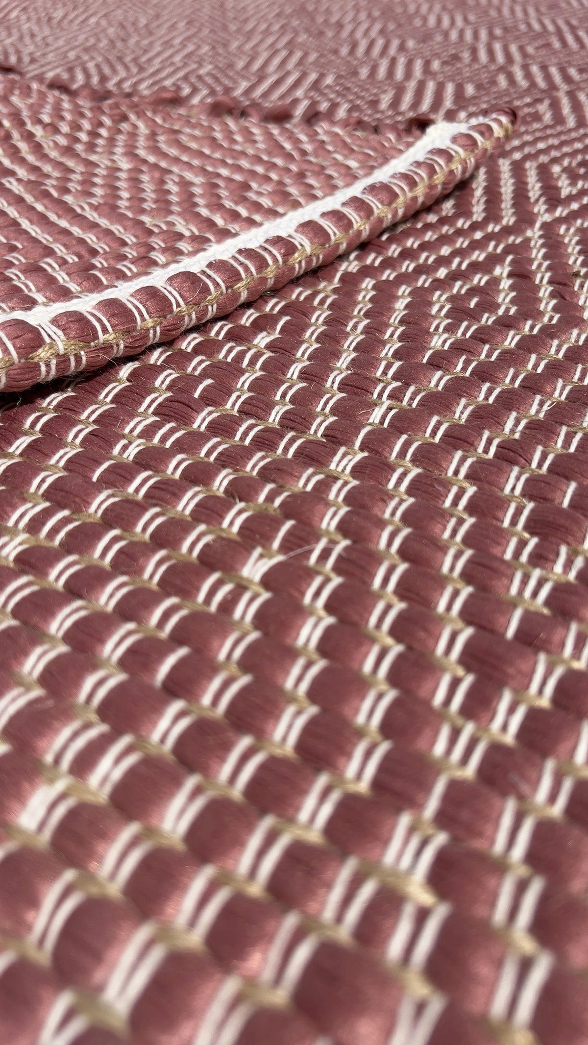 TEPPICH aus recycelten Fasern handgewebt rosa - Pink, Naturmaterialien (120/170cm) - AFK Living