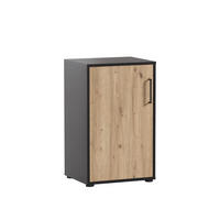 AKTENSCHRANK Raven Small 84x51x41 cm Eiche/Schwarz - Schwarz, Holz (51/84/41cm) - PROREGAL