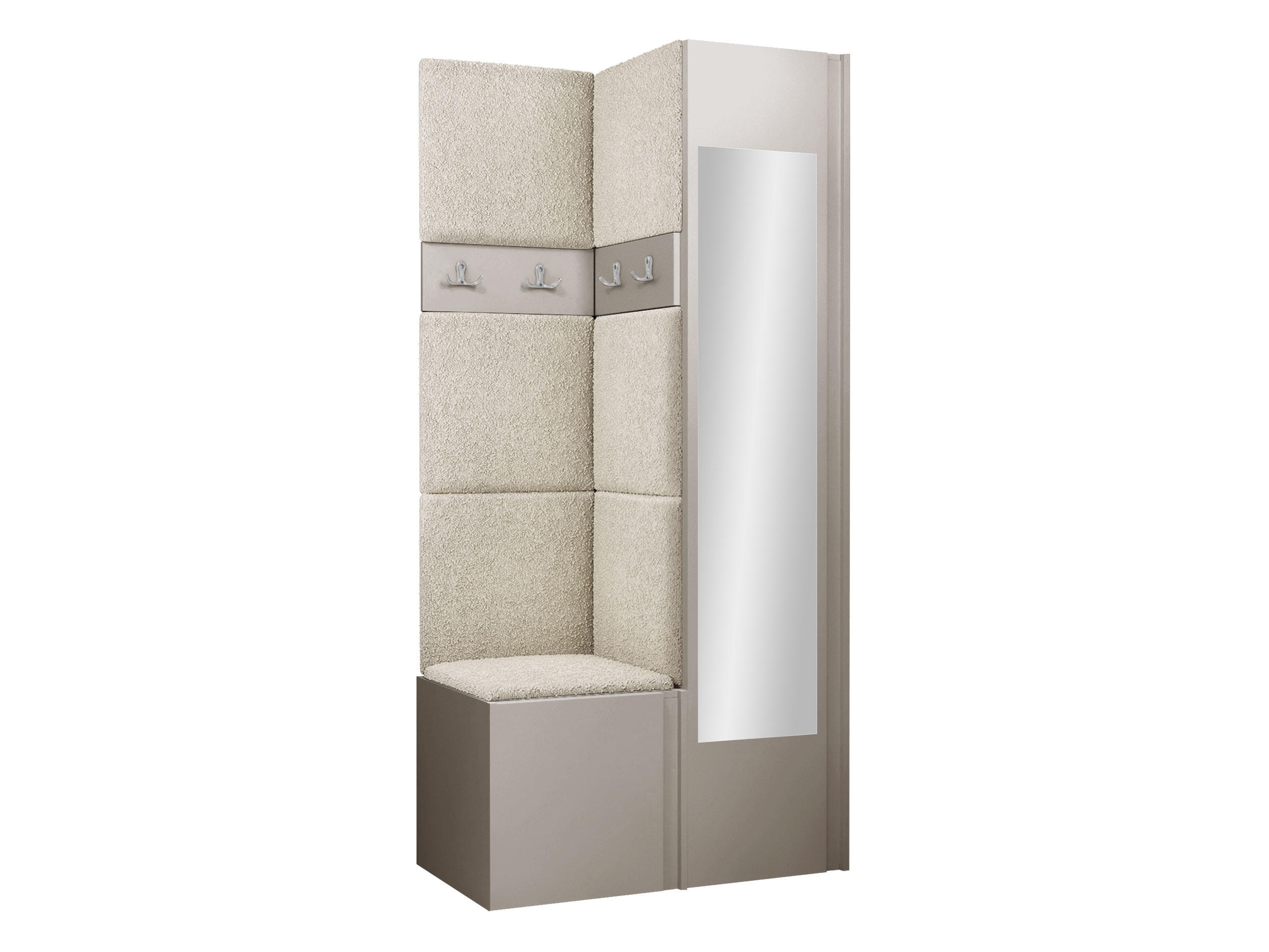 GARDEROBEN-SET Orion XXV - Kaschmir/Creme, Holzwerkstoff/Kunststoff (82/186/46cm) - MIRJAN24