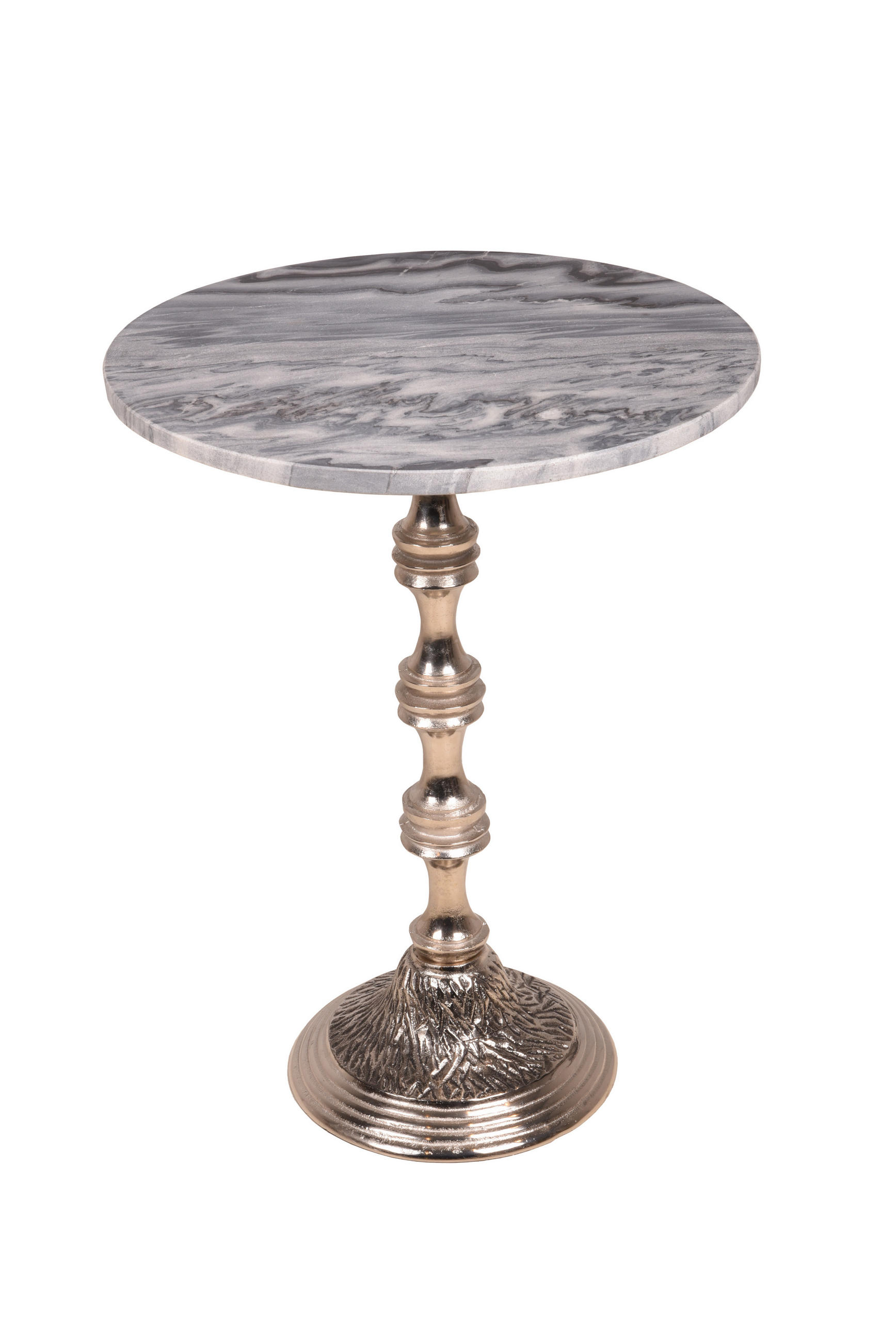 BEISTELLTISCH Ole Silber 54,5x41x41cm - Silberfarben, Metall (41/41/54.5cm) - DELUKE