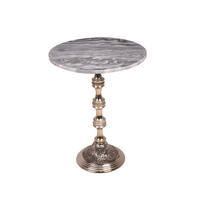 BEISTELLTISCH Ole Silber 54,5x41x41cm - Silberfarben, Metall (41/41/54.5cm) - DELUKE