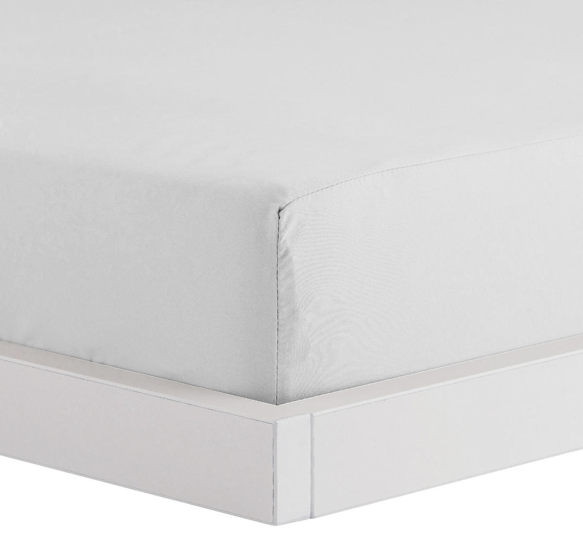 SPANNBETTTUCH Satinette - Ecru, Textil (180/200cm) - home&you