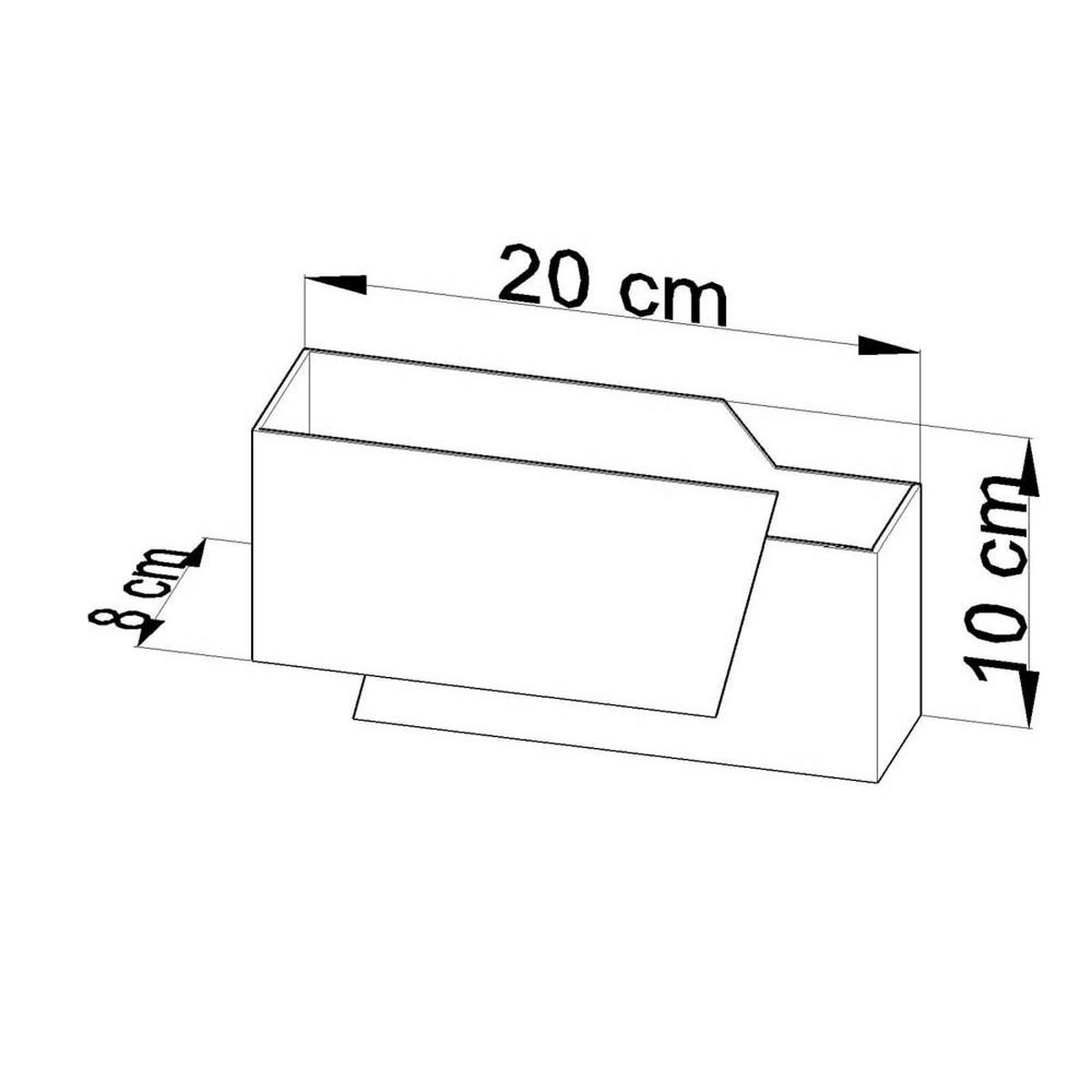 WANDLEUCHTE Stahl Weiß UP DOWN 20 cm - Weiß, Metall (12/8/20cm)