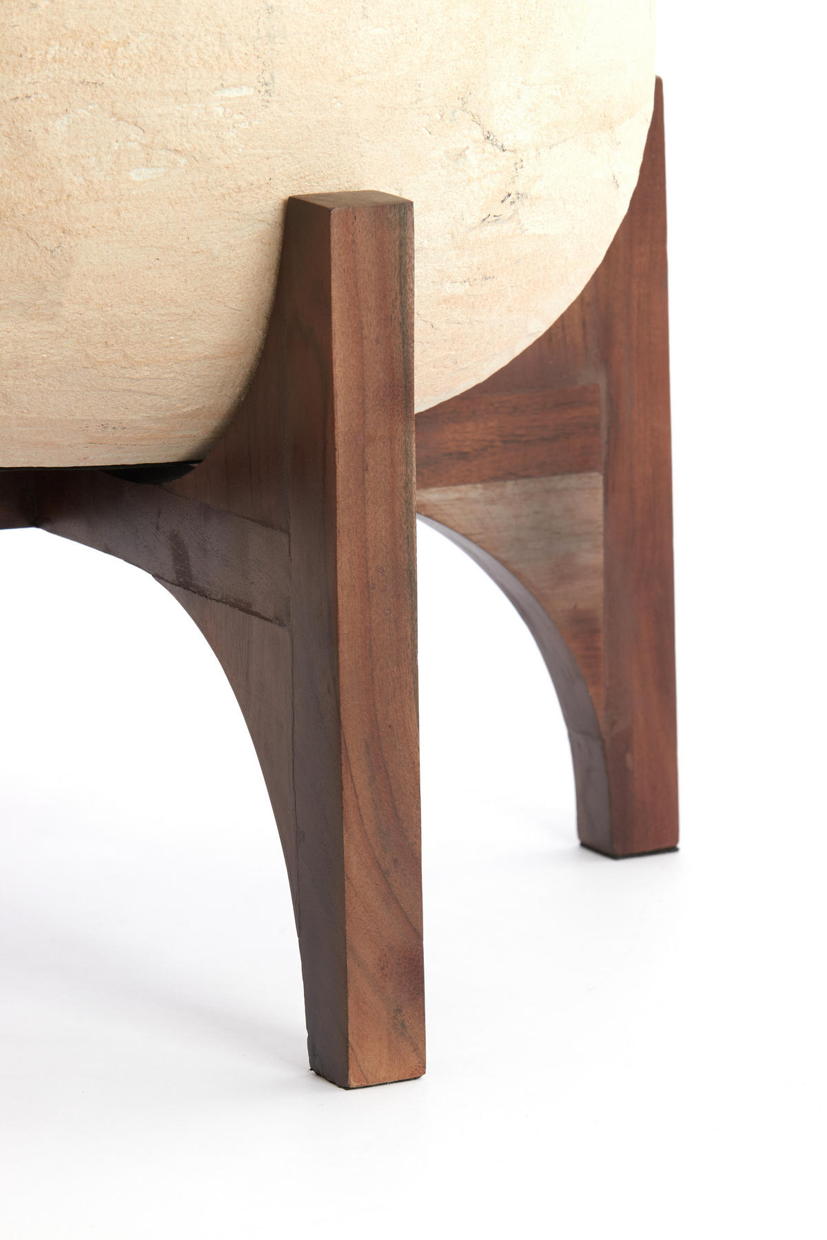 TOPF Karuna Weiß 36/36/50 cm - Weiß, Metall (50cm) - Light & Living