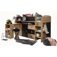 HOCHBETT 203,3/125/106,6 - Schwarz/Weiß, Holz (90/200cm) - MÖBEL KRYSPOL