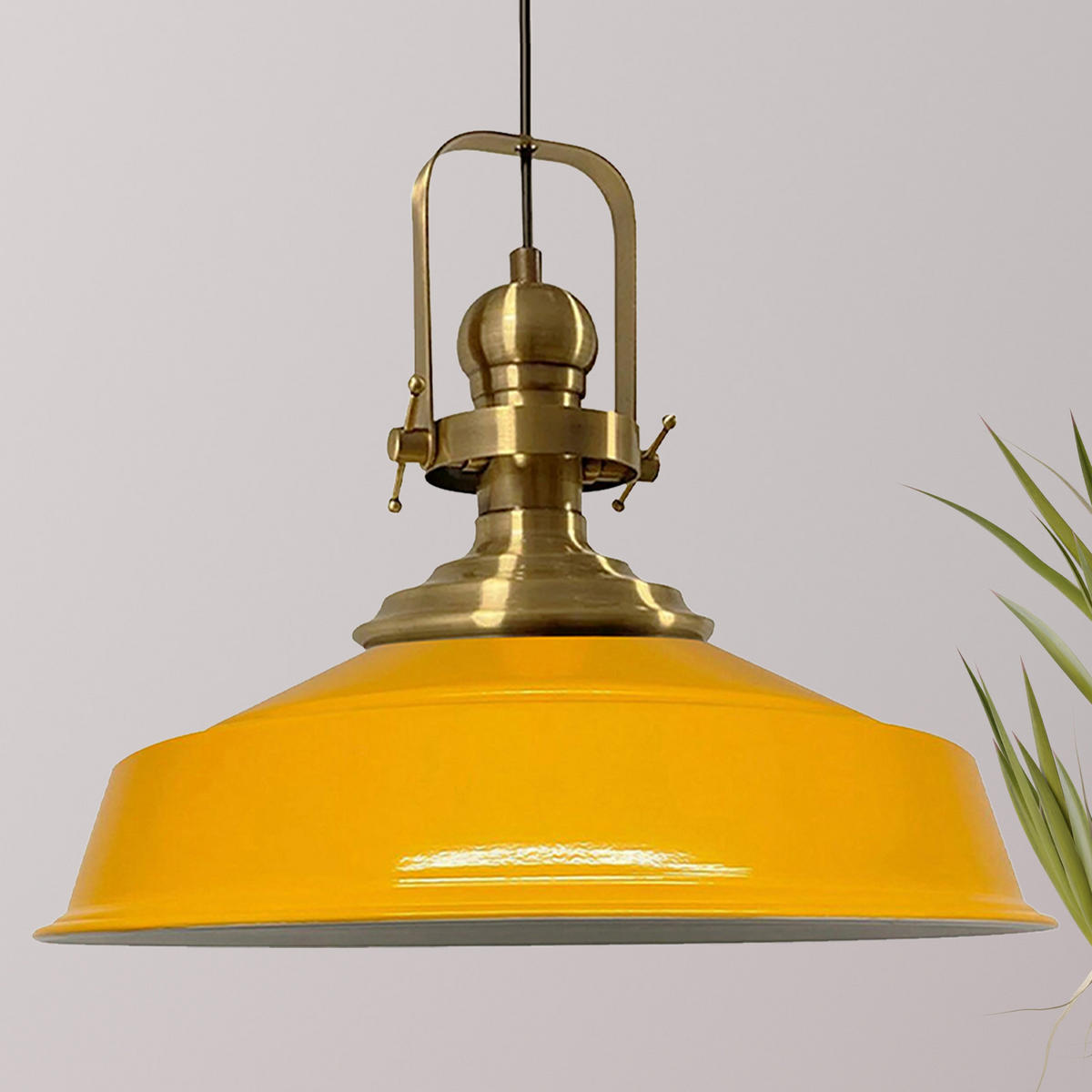PENDELLEUCHTE Asletl 41/38 cm - Gelb, Metall (41/38cm) - Bamyum