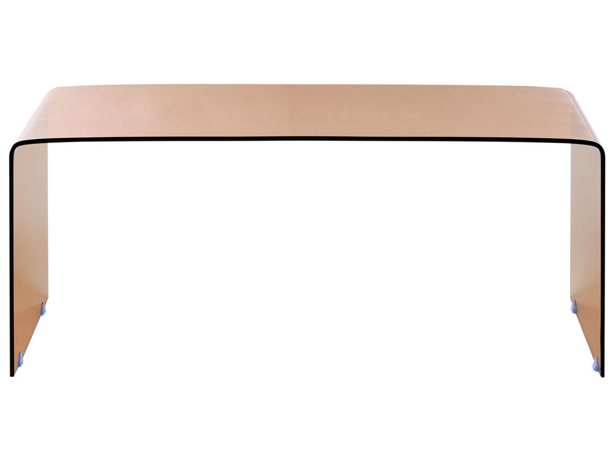 COUCHTISCH Braun Kendall - Braun, Glas (100/50/40cm) - Beliani