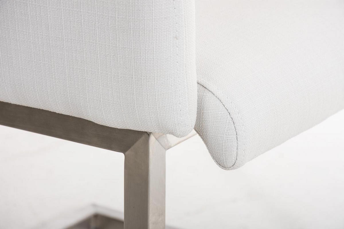 SCHWINGSTUHL Stoff Weiß - Weiß, Textil/Metall (62/80/46cm) - CLP