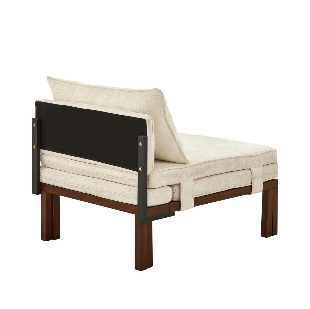 SCHLAFSESSEL mit Schlaffunktion, ausziehbar mit USB- und Type-C-Anschluss, platzsparendes 2-in-1-Design, Beige - Beige, Textil (82/79/176cm) - Redom