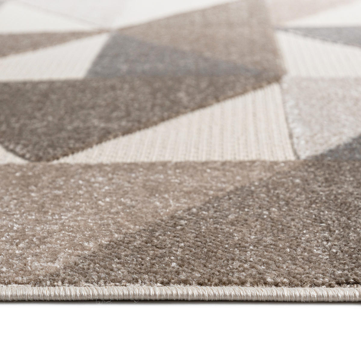 TEPPICH Outdoor Beige Bunte Geometrisch Kurzflor Rechteckige - 160x230 cm - Ecru, Textil (160/230cm) - Mazovia