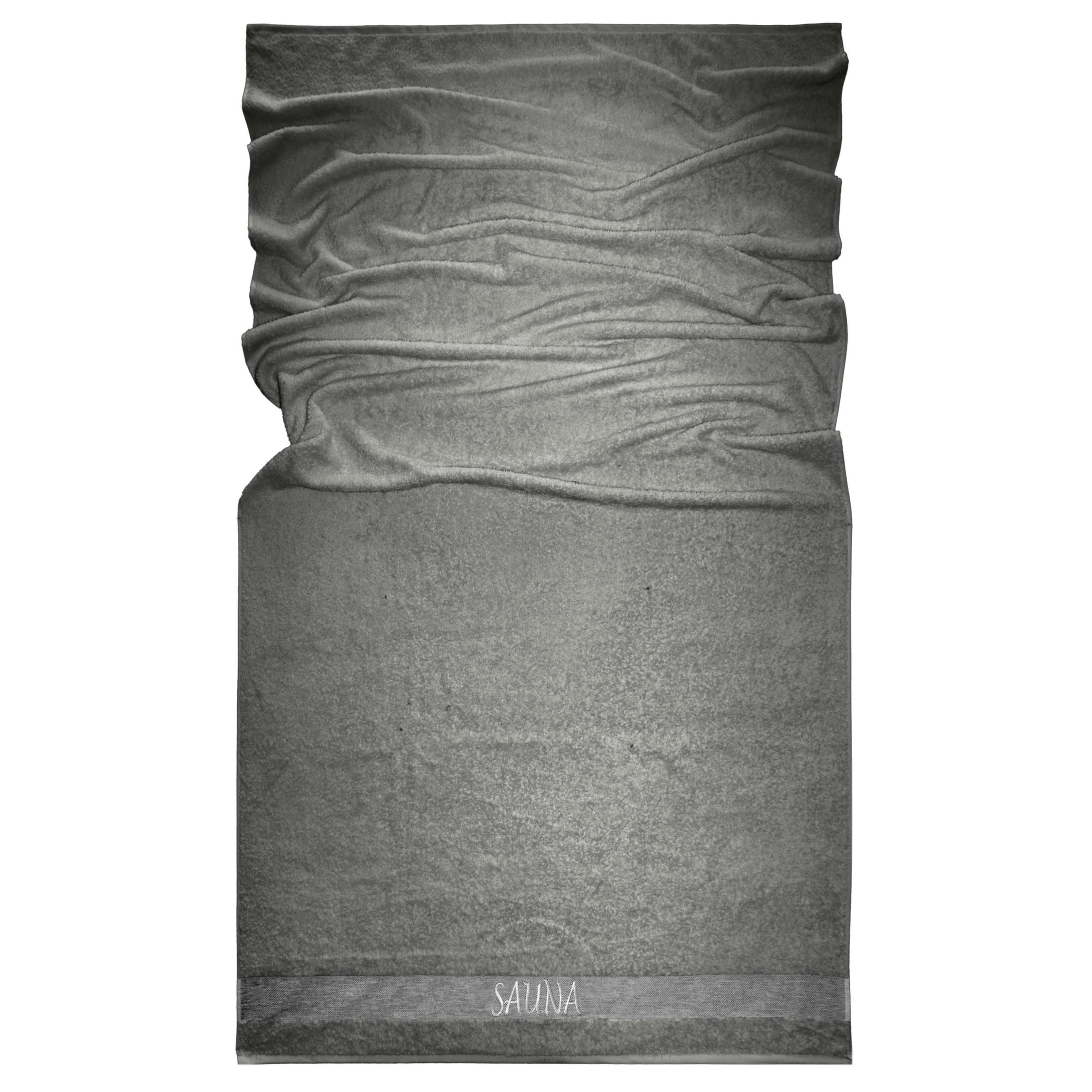 SAUNAHANDTUCH Lima Dunkelgrau 100x200 cm - Dunkelgrau, Naturmaterialien (100/200cm) - Lashuma