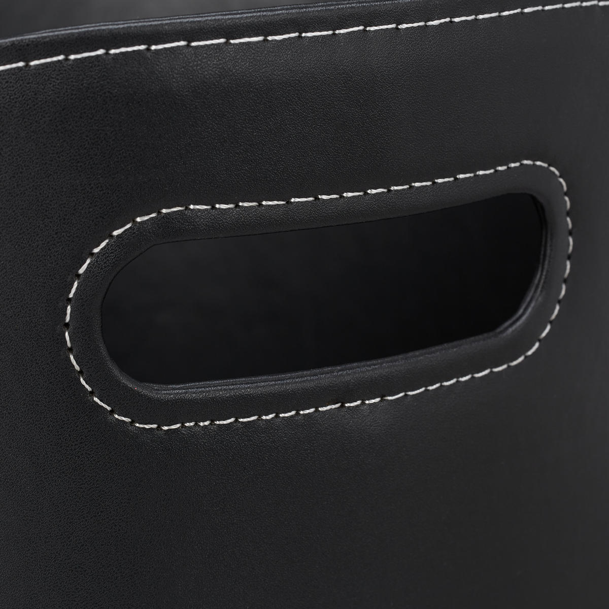 HOLZKORB - Schwarz, Wellpappe/Kunststoff (55/35.5/42.5cm) - Relaxdays