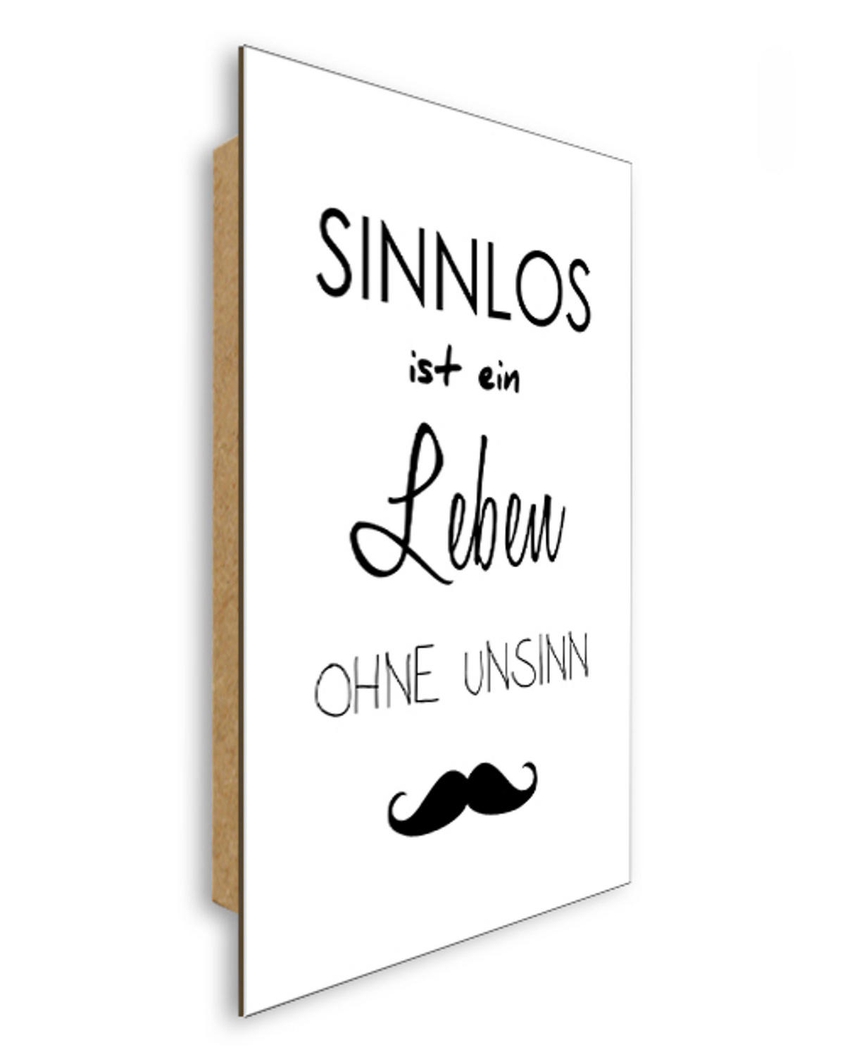 BILD 29x41 cm Spruch lustig Schwarz Weiß - Weiß, Holzwerkstoff (29/41/2cm) - artissimo