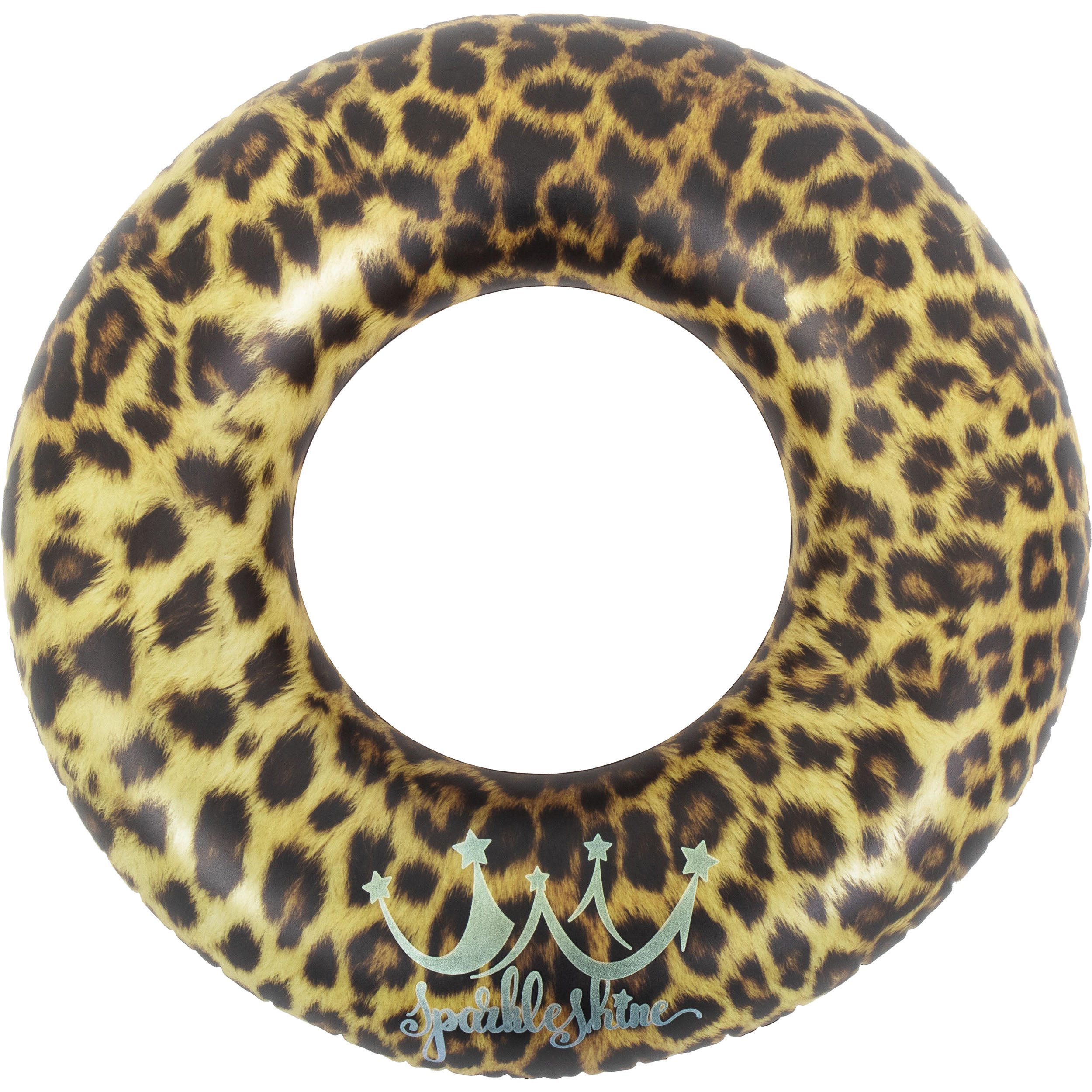 SCHWIMMREIFEN Leopard Ø90 cm mit Sicherheitsventil und Leo-Print - Multicolor, Kunststoff (90/90cm) - Avenli