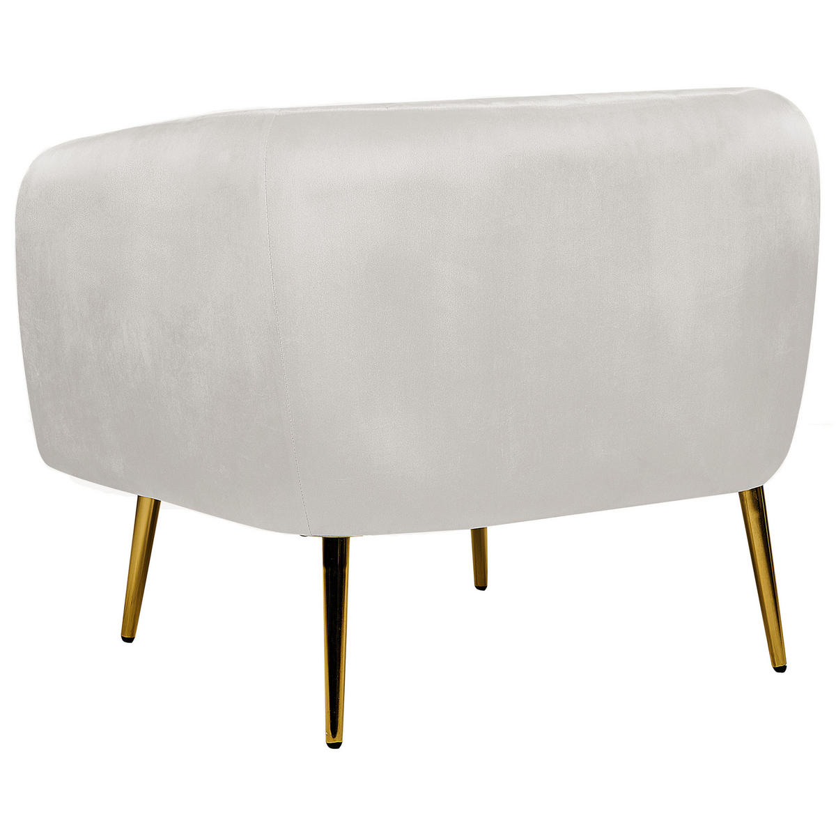 SESSEL Samtstoff Grau Laconia - Grau, Textil/Metall (85/72/62cm) - Beliani