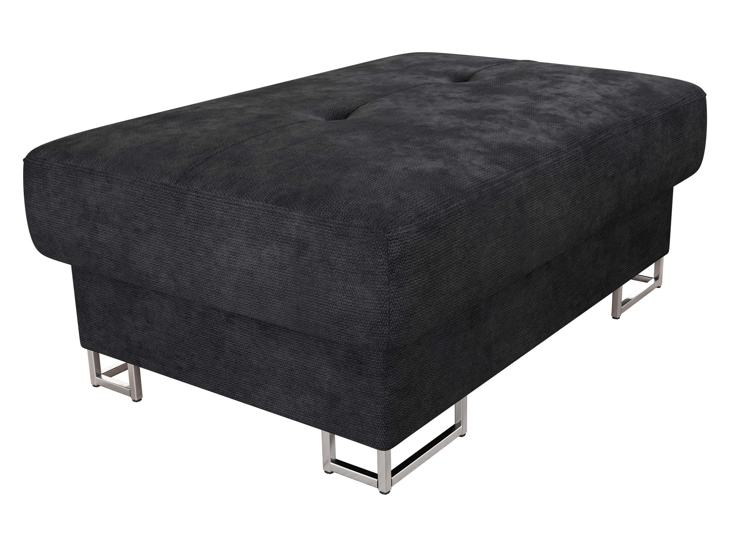 POLSTERHOCKER Cotere - Silberfarben/Schwarz, Holz/Textil (104/42/67cm) - MIRJAN24