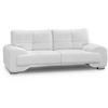 SOFA 3-SITZER Omega weiß - Chromfarben/Weiß, Leder/Metall (225/88/98cm) - Beautysofa