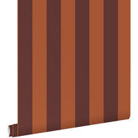 TAPETE Streifenmuster 50 x 900 cm - Terracotta, Papier (50/900cm) - ESTAhome