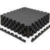 BODENSCHUTZMATTE 63x63x2 cm, Schwarz, 8er Set - Schwarz, Kunststoff (63/63cm) - eyepower
