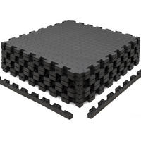 BODENSCHUTZMATTE 63x63x2 cm, Schwarz, 8er Set - Schwarz, Kunststoff (63/63cm) - eyepower