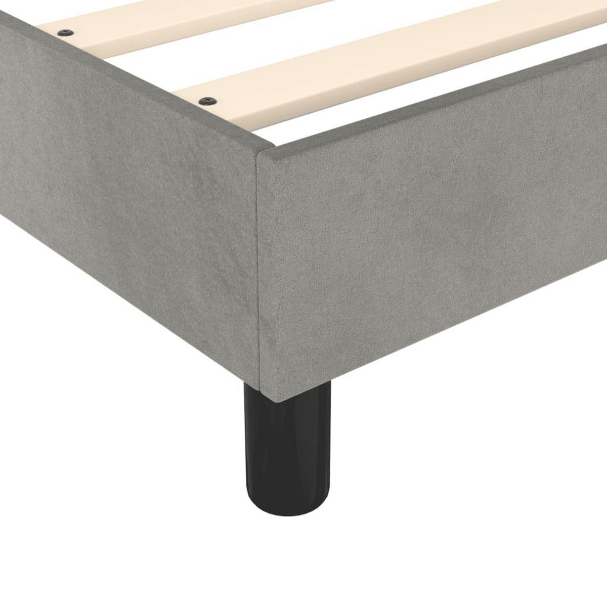 BETTGESTELL Hellgrau 80/200 Cm Samt - Hellgrau, Holzwerkstoff (80/200cm) - vidaXL