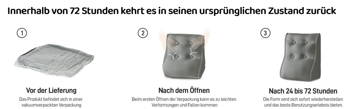 RÜCKENKISSEN Kopfteilkissen Samt Gelb 50/22cm - Gelb, Textil (22/50cm) - Vercart