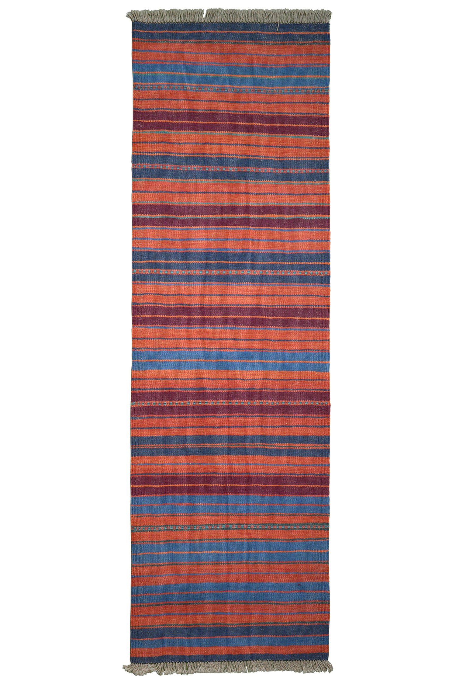 HANDWEBTEPPICH Kelim Gashgai Mehrfarbig 196/60 cm Schurwolle - Multicolor, Textil (60/196cm) - Looma