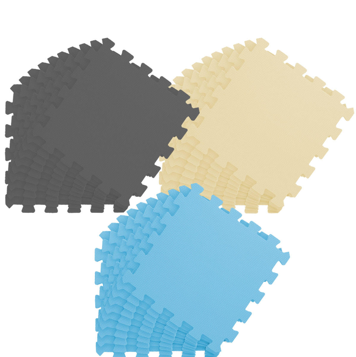 SPIELMATTE ab Null - 270/90 cm Puzzlematte Grau - Multicolor, Kunststoff (30/30cm) - Littletom
