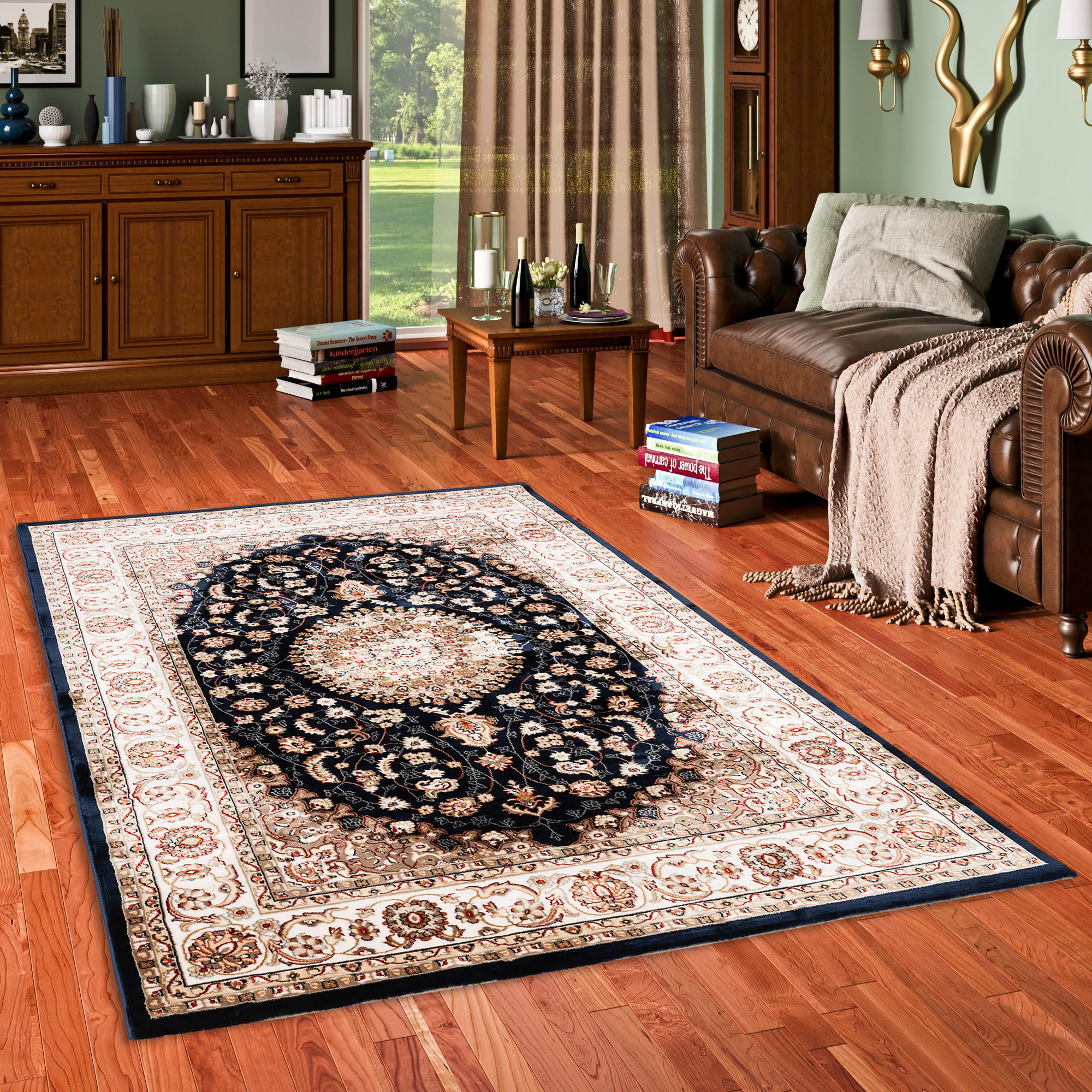KLASSIK ORIENT TEPPICH MASKAT - Blau, Textil (80/300cm) - Pergamon