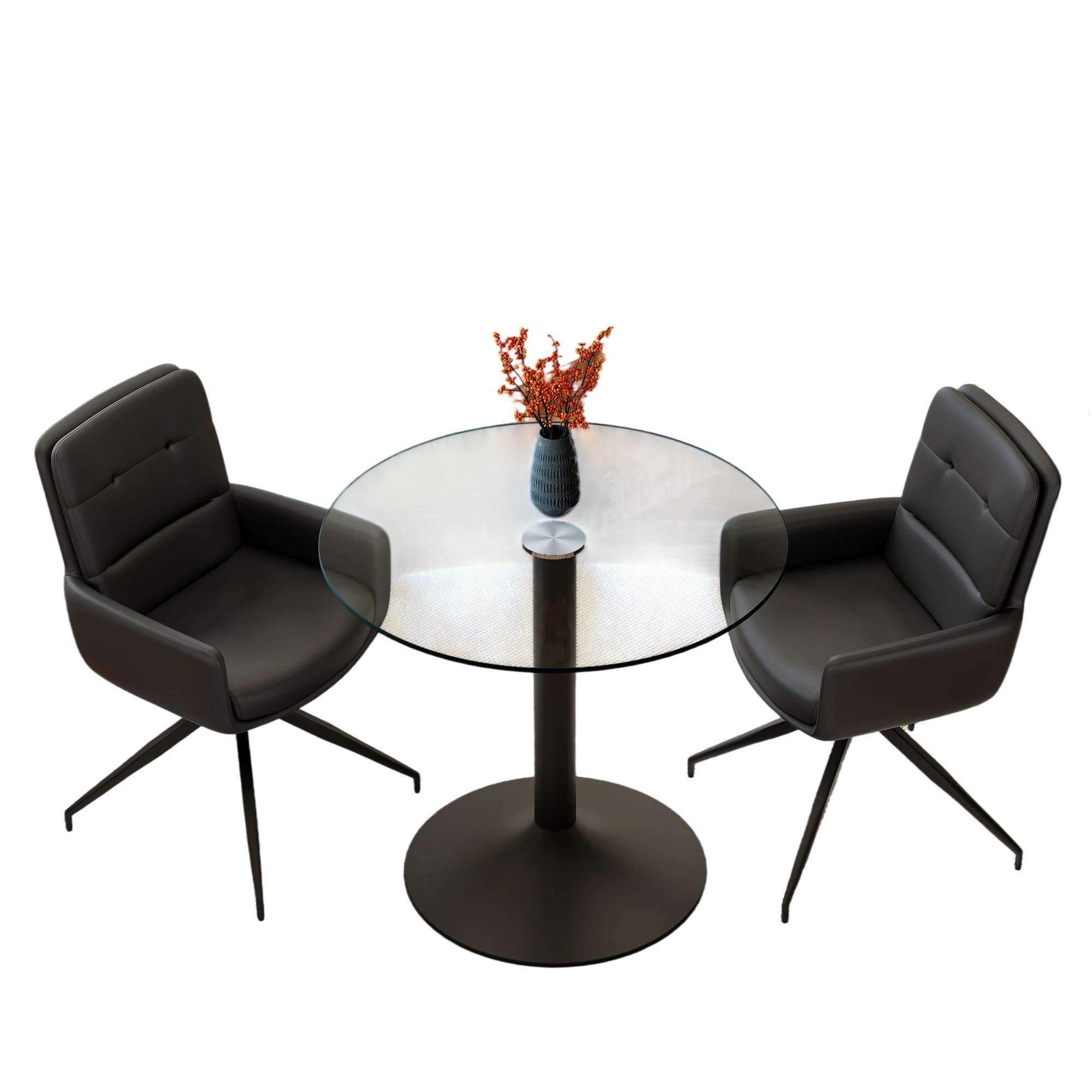 ComfortXL Essgruppe Schwarz 85x75x85 cm