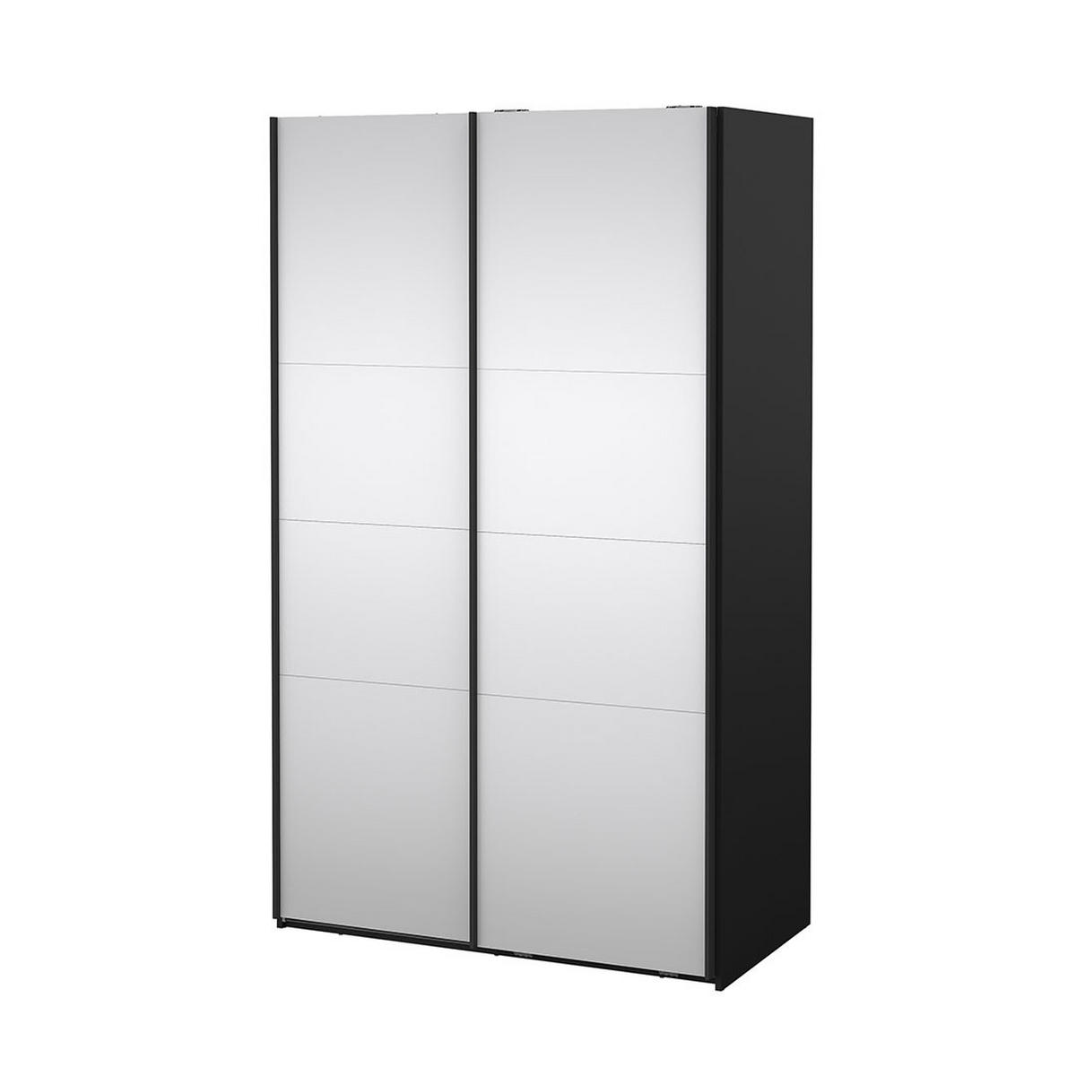SCHIEBETÜRENSCHRANK, Catania, Schwarz, Holzwerkstoff, 119 x 67 x 201 cm - Schwarz, Holzwerkstoff (119/201/67cm) - ebuy24