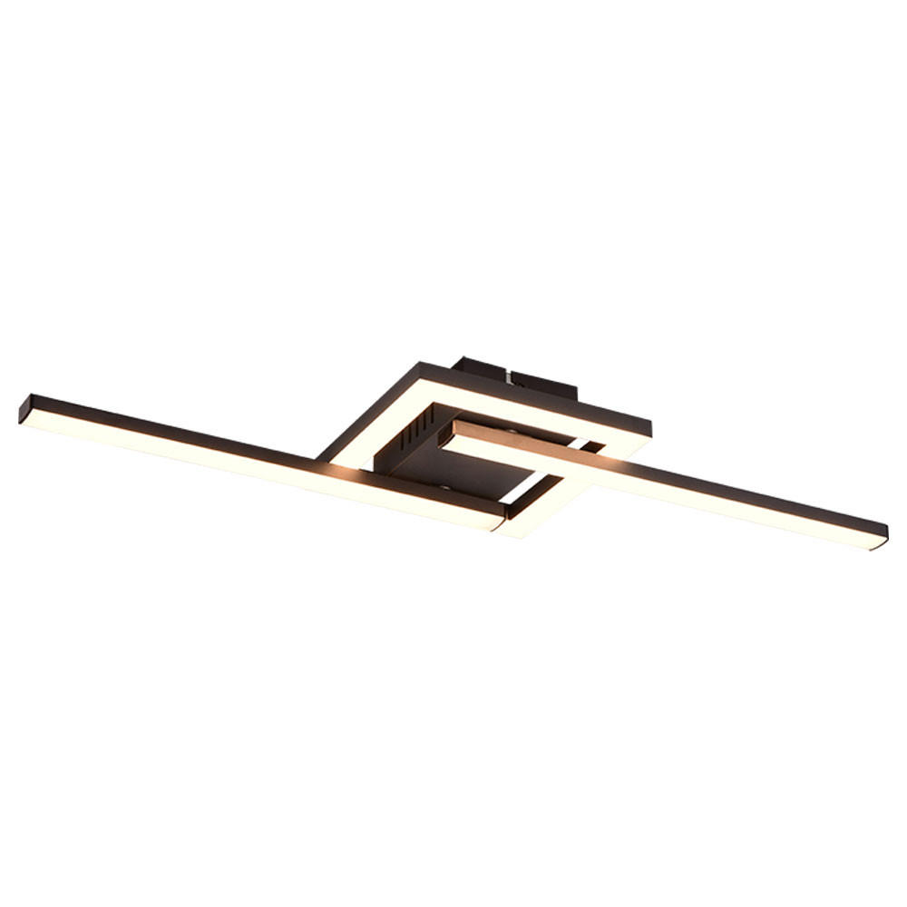 LED DECKENLEUCHTE Metall Schwarz matt - Schwarz, Metall (54/16/5cm)